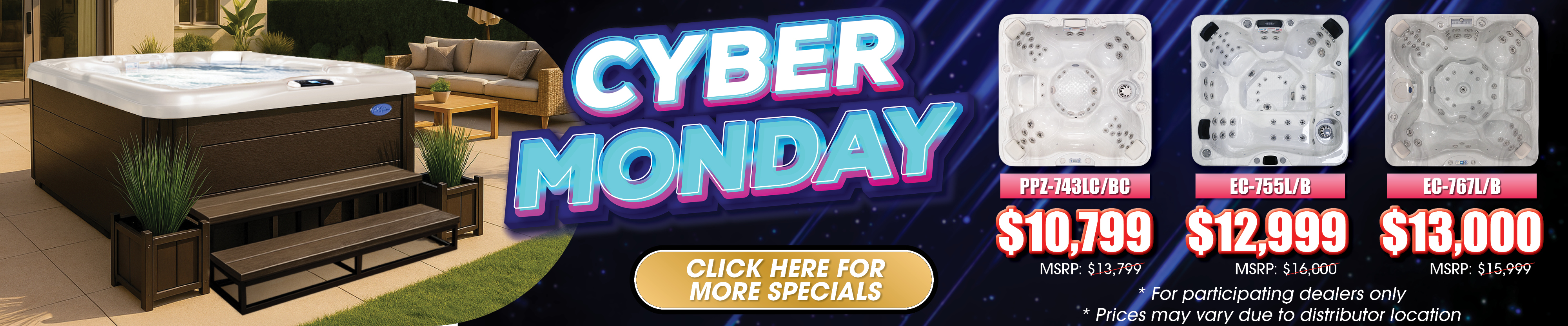 Calspas hot tub being used in a family setting - Compton